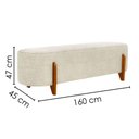 Ver imagem 3 de Puff Recamier Organico Imperial 160 cm Linho Bege Impo