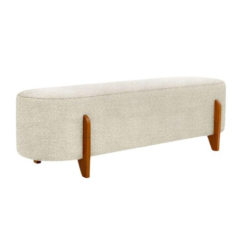 Puff Recamier Organico Imperial 160 cm Linho Bege Impo