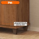 Ver imagem 6 de Cômoda Grécia 1 Porta 4 Gavetas 1 com Chave e 2 Prateleiras Interna Carvalho Tapajós