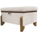 Ver imagem 2 de Puff Recamier Versallies 50 Cm Bege Bouclé