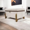 Ver imagem 3 de Puff Recamier Versallies 50 Cm Bege Bouclé