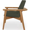 Ver imagem 6 de Kit 02 Poltronas Decorativa para Sala de Estar Living Base Madeira Becker L02 Linho Verde Musgo - Ly