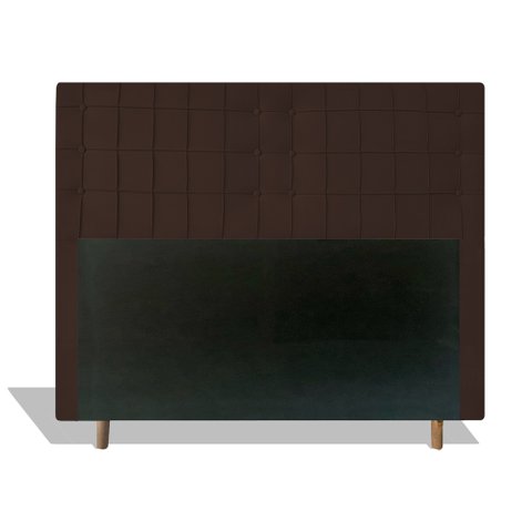 Cabeceira Estofada Paris 90 cm Para Cama Box Quarto Solteiro MV Estofados Suede Marrom