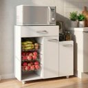 Ver imagem 1 de Fruteira Cozinha Multiuso Lisboa com Cestos 02 Portas e 01 Gaveta Branco - Desk Design