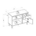 Ver imagem 2 de Balcão de Cozinha Modulado C/ Tampo Selena C/ 3 Porta e 2 Gavetas 120cm Jequitiba/off White Fosco