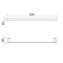 Ver imagem 2 de Porta Toalha Flat 67,6cm Onix - Docol
