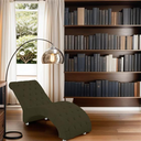 Ver imagem 2 de Recamier Divã Espreguiçadeira para Sala Cliníca Aline Suede Cor:marrom