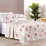 Colcha Estampada Dupla Face Bouti Casal 03 Peças - Rosa Matura Bia Enxovais - 1