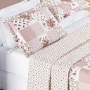 Ver imagem 4 de Colcha Estampada Dupla Face Bouti Casal 03 Peças - Rosa Matura Bia Enxovais