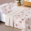 Ver imagem 5 de Colcha Estampada Dupla Face Bouti Casal 03 Peças - Rosa Matura Bia Enxovais