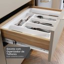 Ver imagem 4 de Balcão 1 Porta 3 Gavetas Nesher Marquesa 120cm 100 MDF Nature/Greige