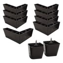 Ver imagem 1 de Kit 8 Pé Cantoneira Lc Pvc 6cm para Sofá (resistente a Água) Marrom-escuro