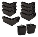 Ver imagem 1 de Kit 8 Pé Cantoneira Lc Pvc 6cm para Sofá (resistente a Água) Marrom-escuro