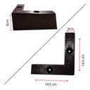 Ver imagem 6 de Kit 8 Pé Cantoneira Lc Pvc 6cm para Sofá (resistente a Água) Marrom-escuro