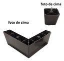 Ver imagem 3 de Kit 8 Pé Cantoneira Lc Pvc 6cm para Sofá (resistente a Água) Marrom-escuro