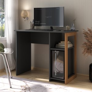 Mesa de Computador Escrivaninha Pc Gamer Monalisa:preto com Nature