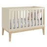 Berço Mini Cama Classic Areia Fosco com Pés Madeira Natural - Reller Móveis - 2