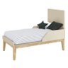 Berço Mini Cama Classic Areia Fosco com Pés Madeira Natural - Reller Móveis - 4