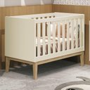 Ver imagem 1 de Berço Mini Cama Classic Areia Fosco com Pés Madeira Natural - Reller Móveis