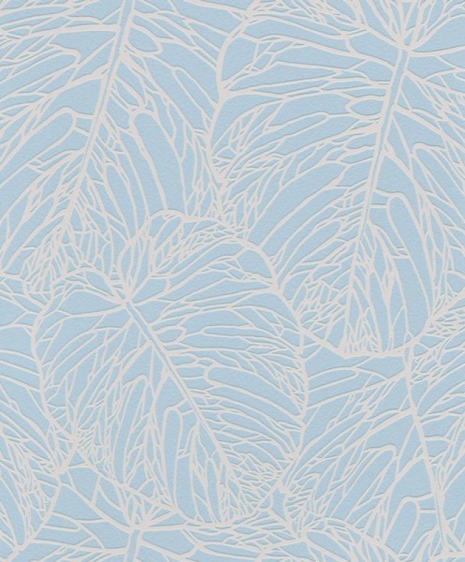 Papel de Parede Blue Velvet Folhas Azul Blue Velvet 609356 - 2