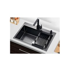 Cuba Pia Aço Inox Gourmet Cozinha 60x45cm com Acessórios Cor Preta - 3