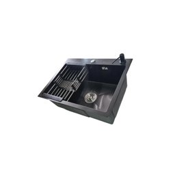 Cuba Pia Aço Inox Gourmet Cozinha 60x45cm com Acessórios Cor Preta - 5