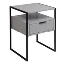 Ver imagem 3 de Mesa de Cabeceira 1 Gaveta Estilo Industrial Detroit Cinza