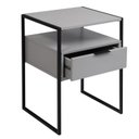 Ver imagem 6 de Mesa de Cabeceira 1 Gaveta Estilo Industrial Detroit Cinza