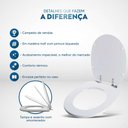 Ver imagem 5 de Assento Sanitário com Fechamento Lento Aspen Rosa Floral para Vaso Deca