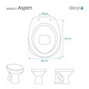Ver imagem 3 de Assento Sanitário com Fechamento Lento Aspen Rosa Floral para Vaso Deca