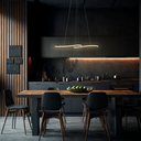 Ver imagem 2 de Lustre Pendente Taschibra Milão 30w Led 109cm Luz Quente 3000k Bivolt Preto