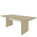 Ver imagem 2 de Mesa Reunião Denver Conferência 2 Metros Robusta Carvalho Branco Diretoria Escritório Premium