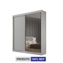 Ver imagem 4 de Guarda Roupa Solteiro c/Espelho Ripado Milano - Arbo Design