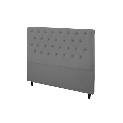 Cabeceira Embaixatriz Plus Queen 1600mm Linho Chumbo - Simbal