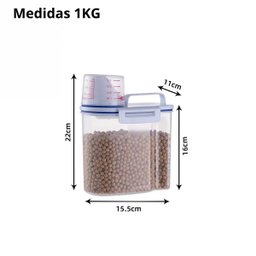 3 Potes Hermético para Armazenamento Copo Medidor Multiuso - 5