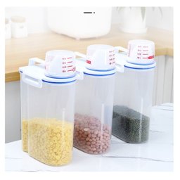 3 Potes Hermético para Armazenamento Copo Medidor Multiuso - 1