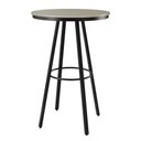 Ver imagem 1 de Mesa Bistro Redonda 70 Cm Estrutura Aço Carbono Base Dourada Boston Fendi
