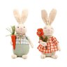 Casal Coelhos Decorativos com Roupas Claro (laranja) - 2 Un - 1
