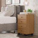 Ver imagem 4 de Mesa de Cabeceira para Quarto ou Escritório 4 Gavetas-prime