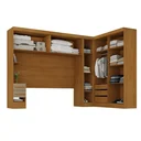 Ver imagem 4 de Guarda Roupa Casal Modulado 9 Portas 5 Gavetas com Cabeceira 100% MDF Imperial Yescasa Cinamomo/Cappuccino
