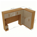 Ver imagem 3 de Guarda Roupa Casal Modulado 9 Portas 5 Gavetas com Cabeceira 100% MDF Imperial Yescasa Cinamomo/Cappuccino