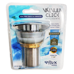 Válvula Click 1.1/4 Tampa Quadrada Inox - 6