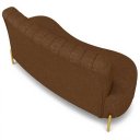 Ver imagem 6 de Sofá 2 Lugares 160cm Pés Aço Dourado Tamar Sintético Marrom Z08 - Mpozenato