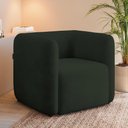 Ver imagem 6 de Kit 02 Poltronas Decorativas para Sala de Estar Fixa Living Peônia K01 Veludo Verde