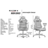 Cadeira Gamer Racer X Rush Ergonômica Reclinável Cinza - 9