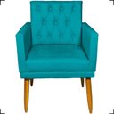 Ver imagem 2 de Poltrona Decorativa para Sala Recepção Nina Capitonê Suede Cores Pé Palito