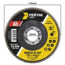 Ver imagem 2 de Disco Lixa Flap 115mm Grão 80 Madeira Aço Desbaste | 02 Un