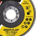 Ver imagem 4 de Disco Lixa Flap 115mm Grão 80 Madeira Aço Desbaste | 02 Un