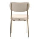 Ver imagem 4 de Cadeira Jantar Estofada Pé Metal Rosê Kit 4 Lavy Boucle Bege S08 - Mpozenato