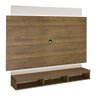 Painel com Suporte TV 75" e Fita Led Multimóveis CR45159 Pinho/Off White - 4